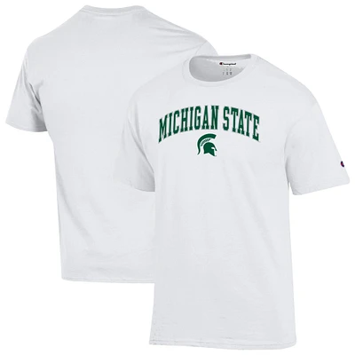 Men's Champion  White Michigan State Spartans Arch Over Logo T-Shirt