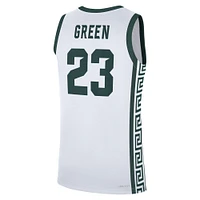 Maillot de basket-ball réplique performance Nike Draymond vert et blanc pour homme Michigan State Spartans