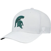 Casquette hybride Reflex Tech Flex blanche Top of the World des Spartans de l'État du Michigan pour homme