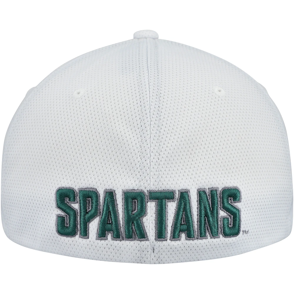 Casquette hybride Reflex Tech Flex blanche Top of the World des Spartans de l'État du Michigan pour homme