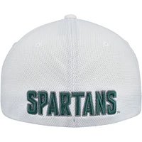 Casquette hybride Reflex Tech Flex blanche Top of the World des Spartans de l'État du Michigan pour homme
