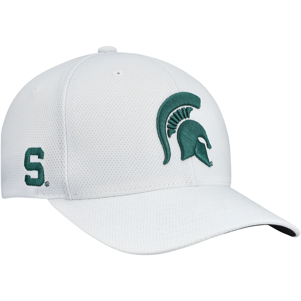 Casquette hybride Reflex Tech Flex blanche Top of the World des Spartans de l'État du Michigan pour homme