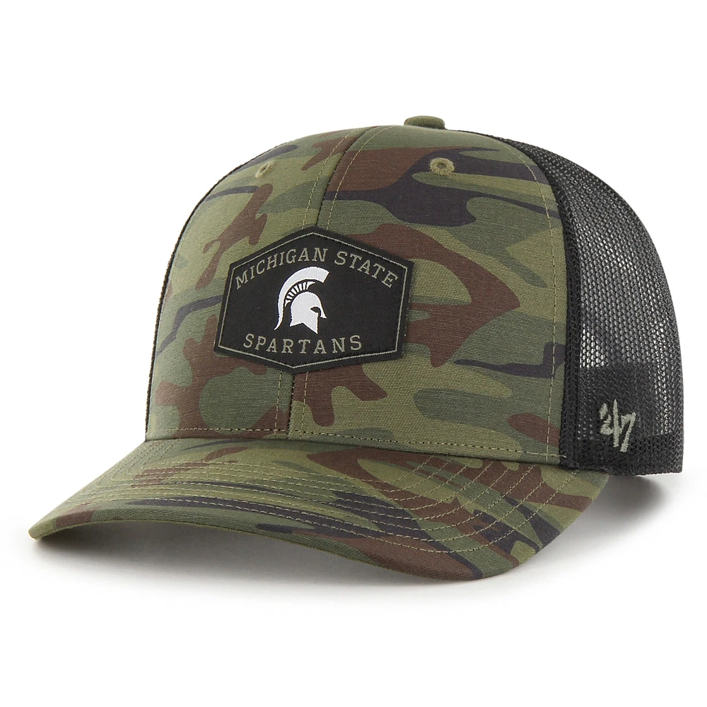 Casquette réglable '47 Camo/Black Michigan State Spartans OHT Military Appreciation Cargo Convoy pour homme