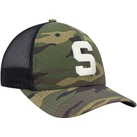 Casquette Snapback de camionneur avec logo de l'équipe des Michigan State Spartans '47 camouflage/noir pour hommes