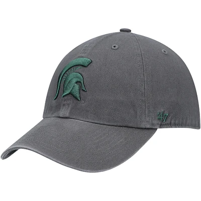 Men's '47 Charcoal Michigan State Spartans Vintage Clean Up Adjustable Hat