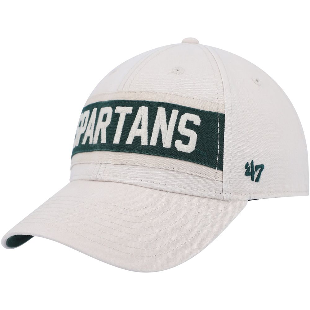 Men's '47 Cream Michigan State Spartans Crossroad MVP Adjustable Hat