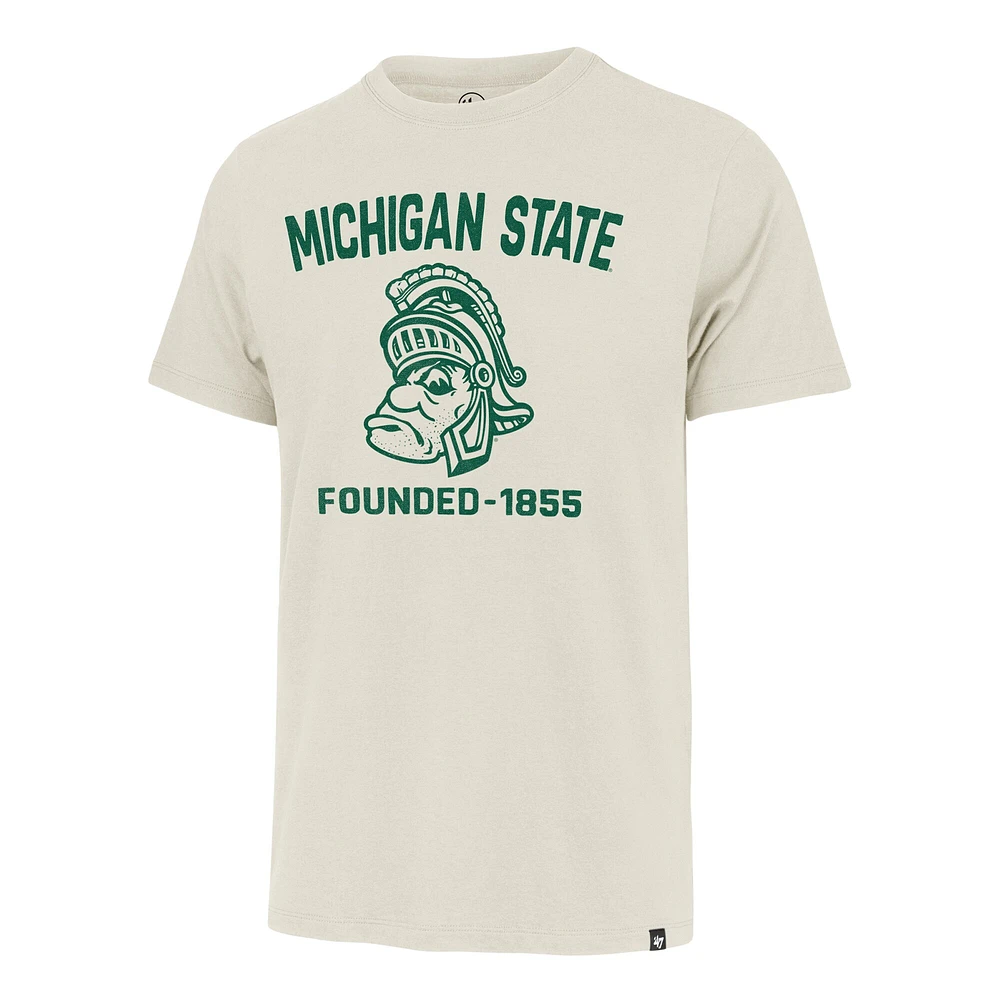 T-shirt Duster Franklin pour homme, couleur crème, 1947, Michigan State Spartans