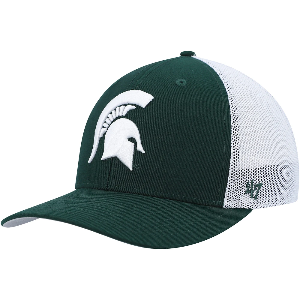 Casquette '47 verte/blanche Michigan State Spartans Basic bicolore Trophy Flex pour hommes