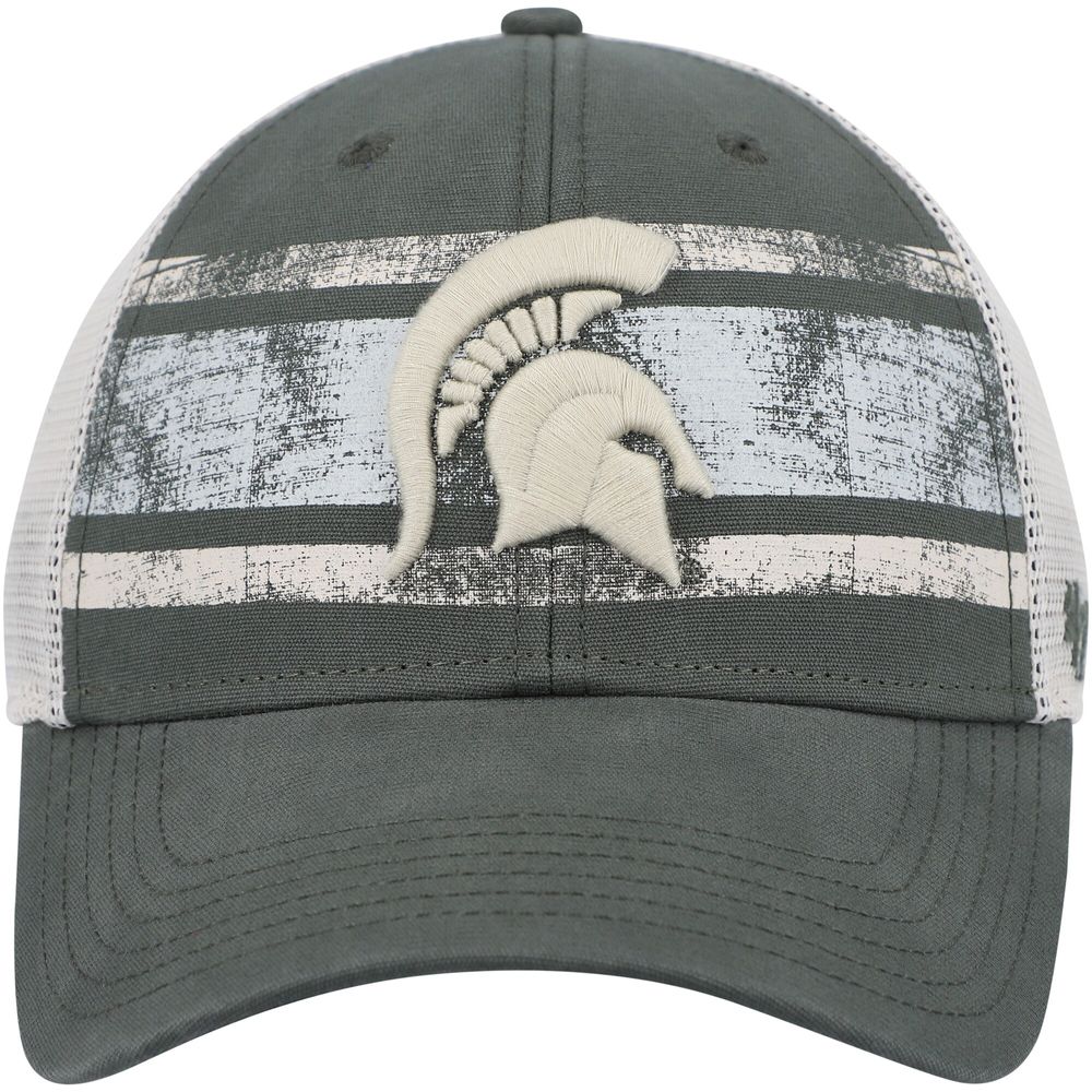 Men's '47 Green/White Michigan State Spartans Interlude MVP Trucker Snapback Hat