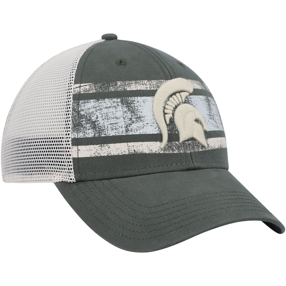 Men's '47 Green/White Michigan State Spartans Interlude MVP Trucker Snapback Hat