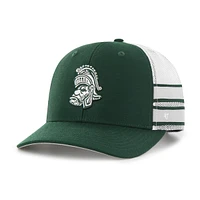 Casquette de camionneur réglable droite 8 des Spartans de l'État du Michigan '47 verte pour hommes