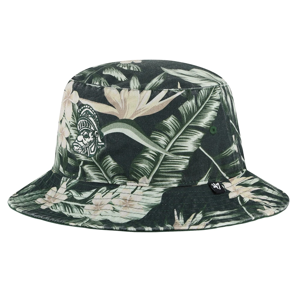 Men's '47 Green Michigan State Spartans Tropicalia Bucket Hat