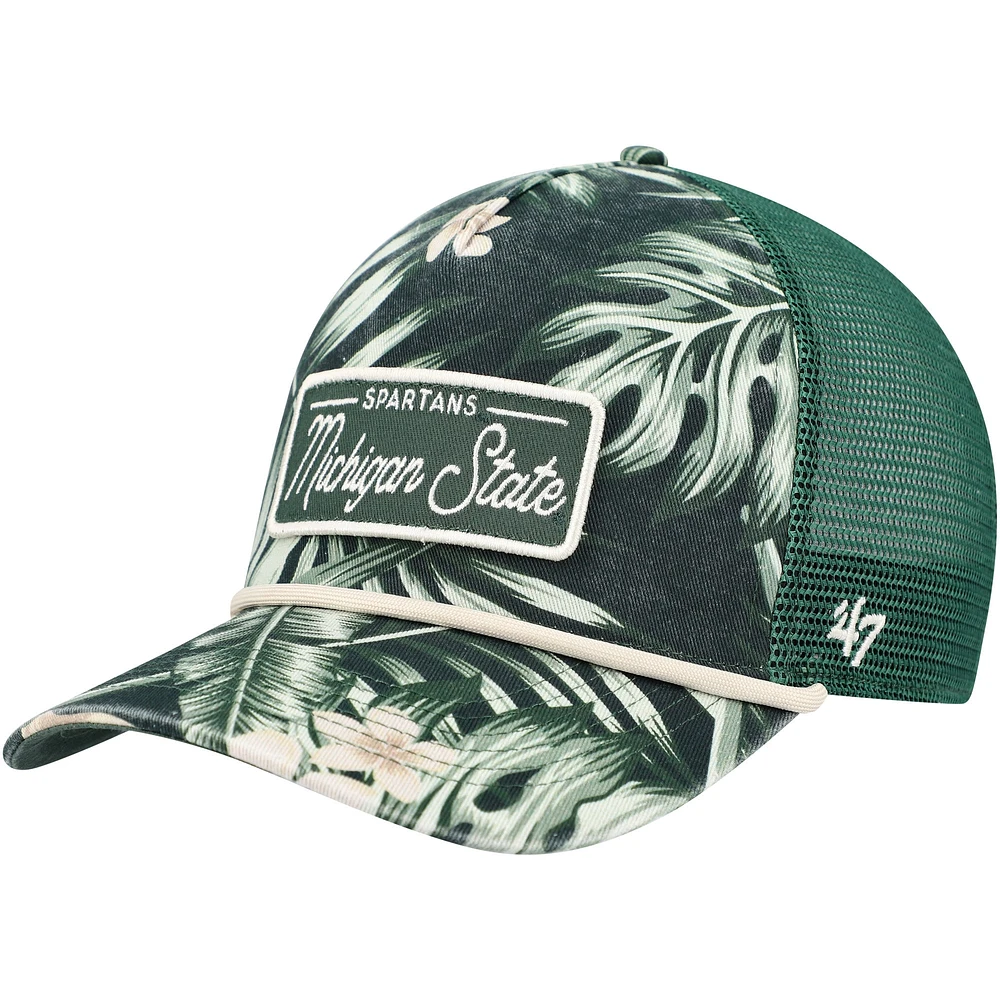 Casquette réglable '47 verte Michigan State Spartans Tropicalia Hitch pour hommes