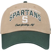 Men's '47 Khaki Michigan State Spartans Local Clean Up Adjustable Hat