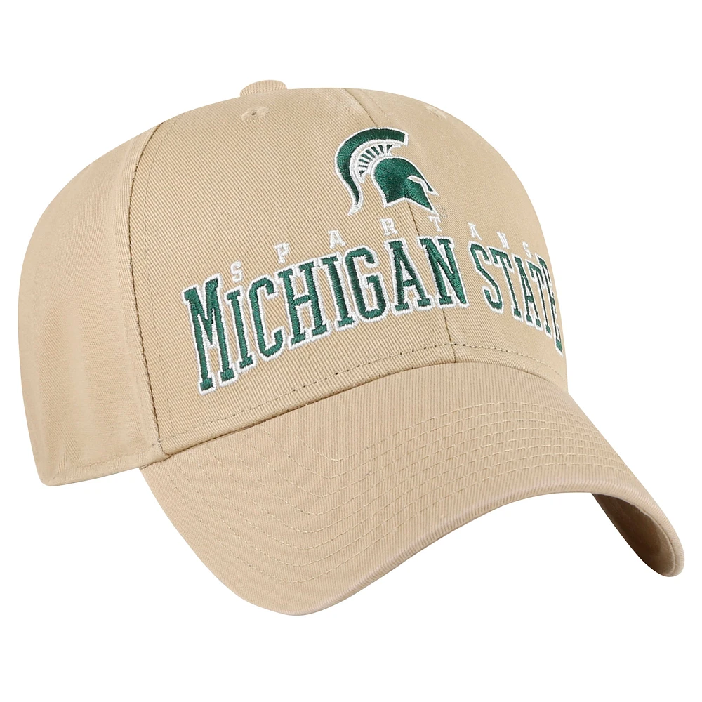 Men's '47 Khaki Michigan State Spartans Powell MVP Adjustable Hat