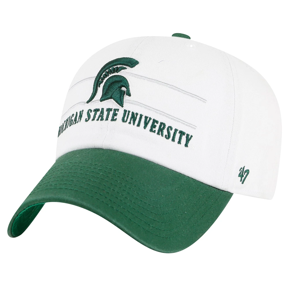 Men's '47 White Michigan State Spartans Gridiron Clean Up Adjustable Hat