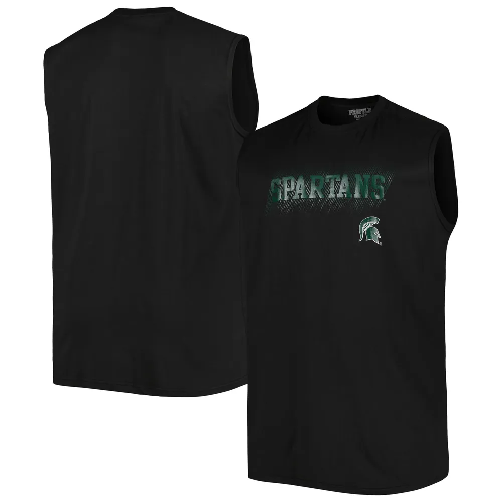 Men's Black Michigan State Spartans Big & Tall Tank Top