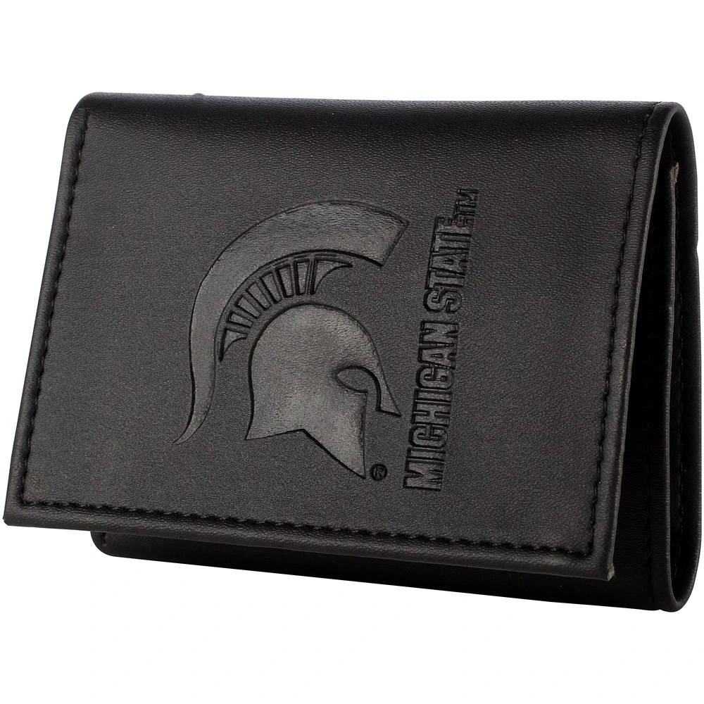 Men's Black Michigan State Spartans Hybrid Tri-Fold Wallet