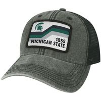 Men's Black Michigan State Spartans Sun & Bars Dashboard Trucker Snapback Hat