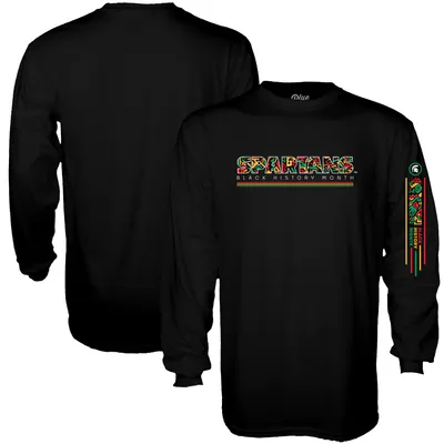 Michigan State Spartans Blue 84 2023 Black History Month Long Sleeve T-Shirt