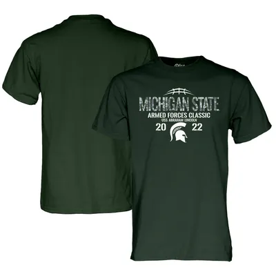 Michigan State Spartans Blue 84 2022 Armed Forces Classic T-Shirt - Green