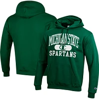 Sweat à capuche vert Champion pour hommes des Spartans de l'État du Michigan Arch Pill