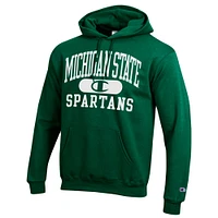 Sweat à capuche vert Champion pour hommes des Spartans de l'État du Michigan Arch Pill