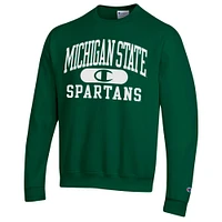 Men's Champion Green Michigan State Spartans Arch Pill Sweatshirt