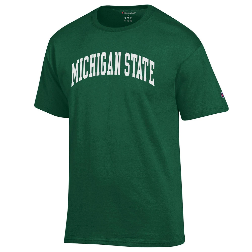 Men's Champion  Green Michigan State Spartans Basic Arch T-Shirt