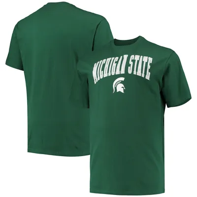 Michigan State Spartans Champion Big & Tall Arch Over Wordmark T-Shirt - Green