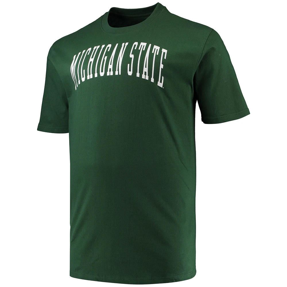 Men's Champion Green Michigan State Spartans Big & Tall Arch Team Logo T-Shirt