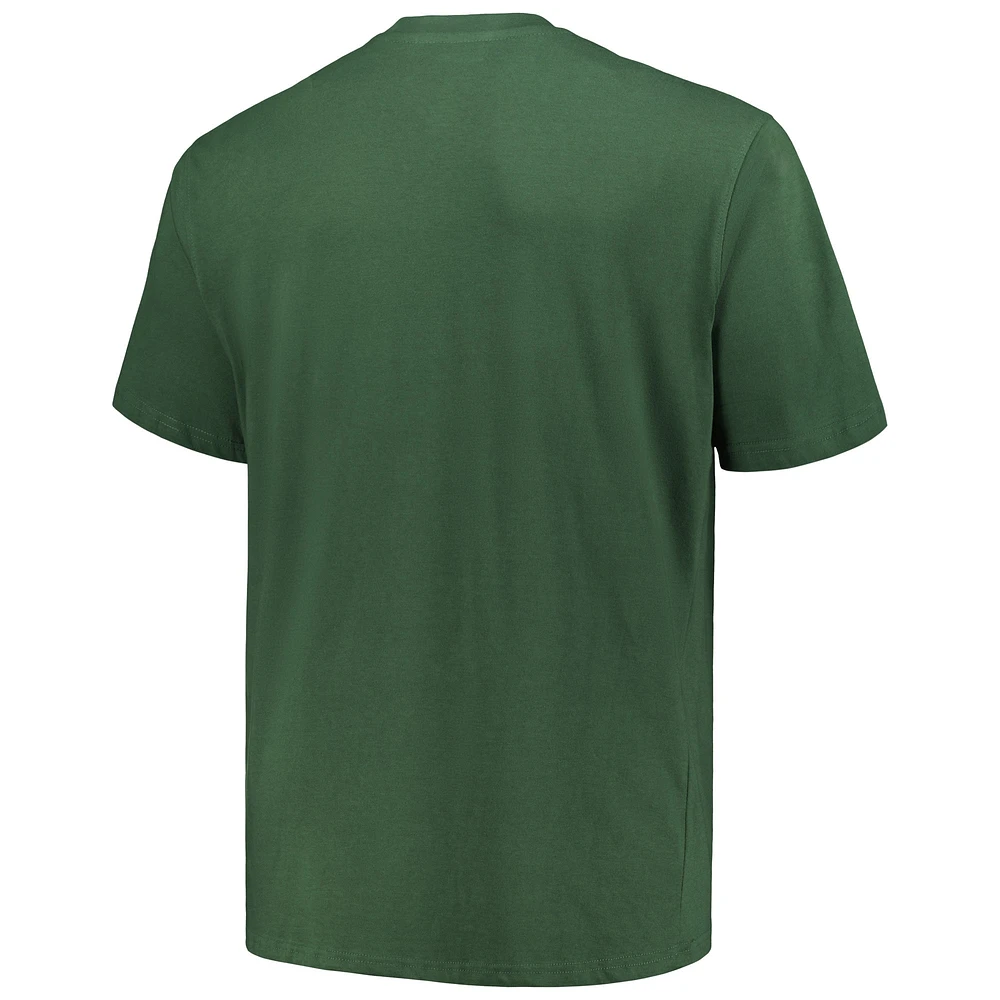 Men's Champion Green Michigan State Spartans Big & Tall Football Helmet T-Shirt