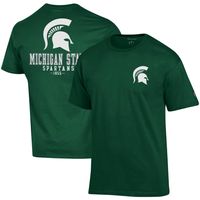 Men's Champion Green Michigan State Spartans Stack 2-Hit T-Shirt