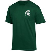 Men's Champion Green Michigan State Spartans Stack 2-Hit T-Shirt