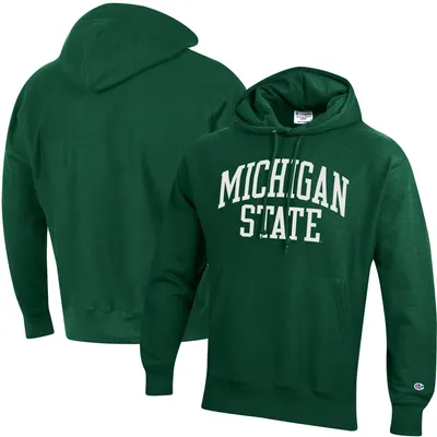 Michigan State Spartans Champion Team Arch Reverse Weave Pullover Hoodie - Green