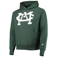 Men's Champion Green Michigan State Spartans Vault Logo Reverse Weave Pullover Hoodie