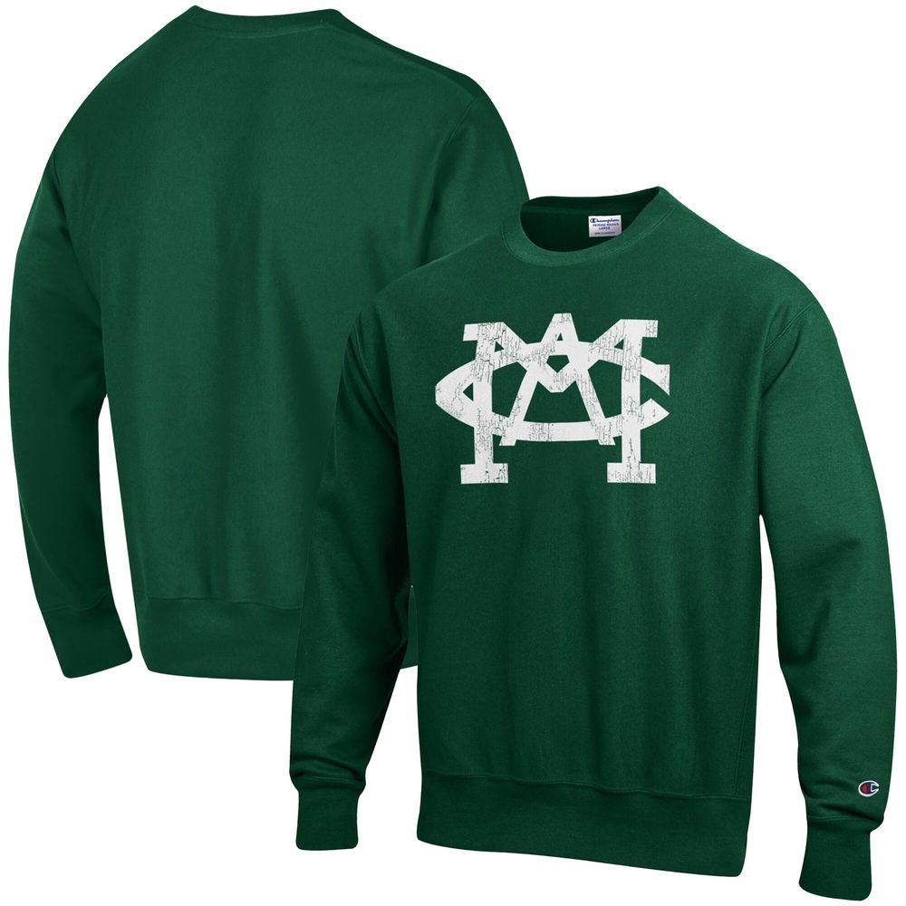 Men's Champion Green Michigan State Spartans Vault Logo Reverse Weave Pullover Sweatshirt