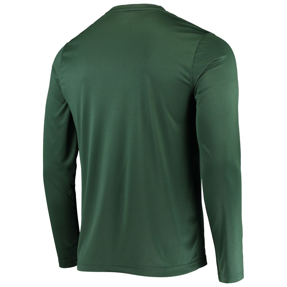 Men's Champion Green Michigan State Spartans Wordmark Slash Long Sleeve T-Shirt