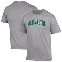 Men's Champion  Heather Gray Michigan State Spartans Basic Arch T-Shirt