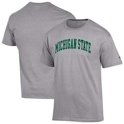Men's Champion  Heather Gray Michigan State Spartans Basic Arch T-Shirt