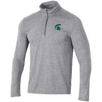 Men's Champion Heathered Gray Michigan State Spartans Field Day Team Quarter-Zip Jacket