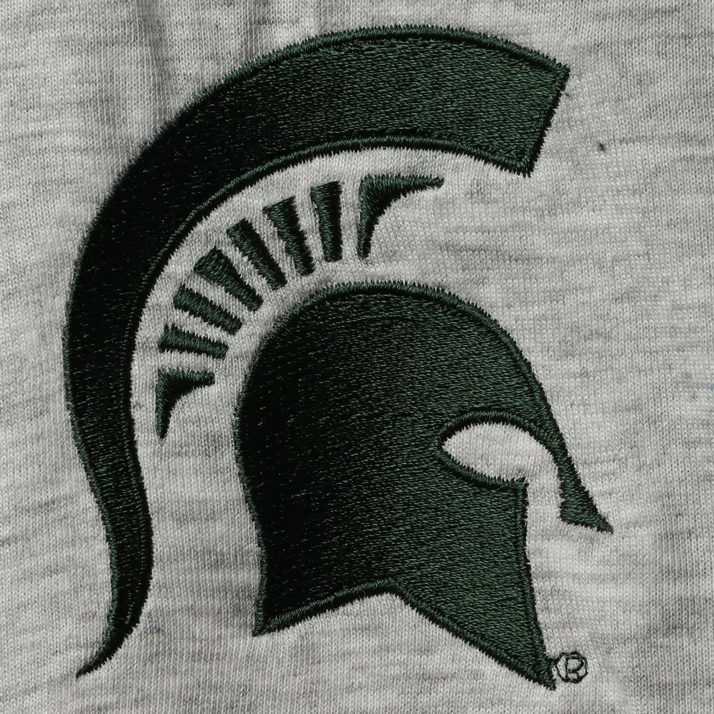 Men's Champion Heathered Gray Michigan State Spartans Field Day Team Quarter-Zip Jacket