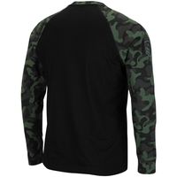 Men's Colosseum Black/Camo Michigan State Spartans OHT Military Appreciation Big & Tall Raglan Long Sleeve T-Shirt