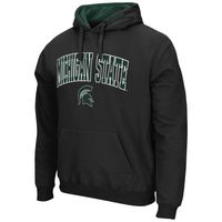 Men's Colosseum Michigan State Spartans Arch & Logo 3.0 Pullover Hoodie