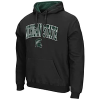 Men's Colosseum Michigan State Spartans Arch & Logo 3.0 Pullover Hoodie