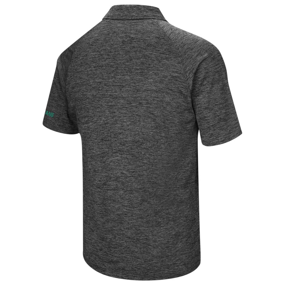 Men's Colosseum Black Michigan State Spartans Big & Tall Down Swing Polo