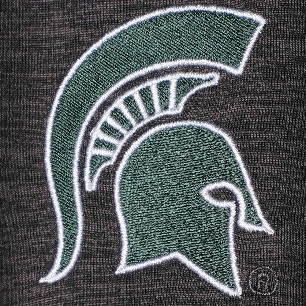 Men's Colosseum Black Michigan State Spartans Big & Tall Down Swing Polo