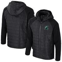 Men's Colosseum  Black Michigan State Spartans Block The Sun Full-Zip Hooded Jacket