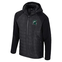 Men's Colosseum  Black Michigan State Spartans Block The Sun Full-Zip Hooded Jacket