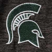 Men's Colosseum Black Michigan State Spartans Down Swing Polo